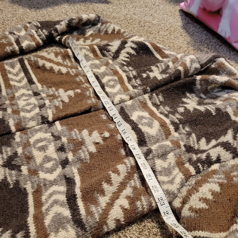 Lauren Ralph Lauren Exclusive Hand Knit  100% Wool Cardigan Sweater Size Small - Picture 7 of 11